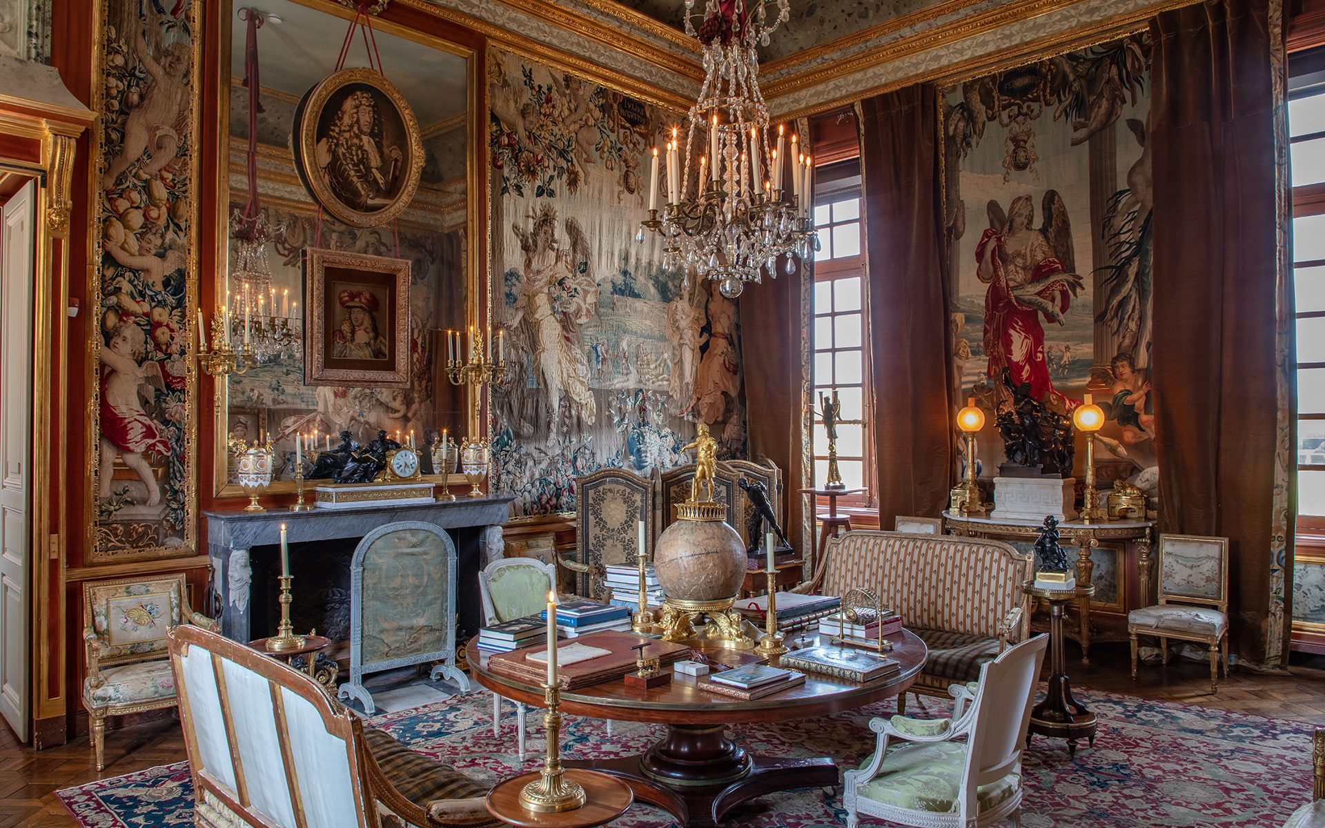 Luxury auction house interior